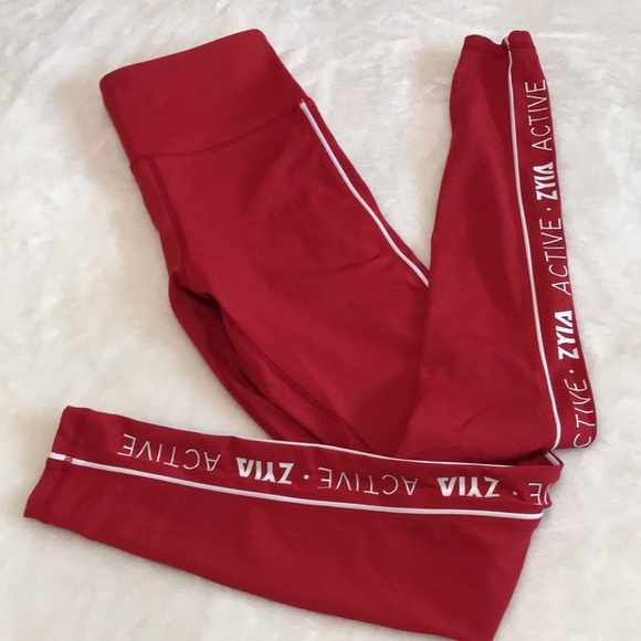 ZYIA Active Red Leggings - Picture 2 of 4